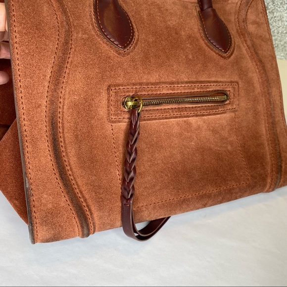 Celine Medium Phantom Medium Luggage Tote Brown Suede - Picture 16 of 16